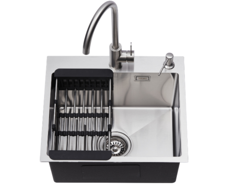 Nerezový dřez Mirage 40x45cm + Sifon + Odkapávací koš + Dávkovač mýdla